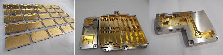 Cavity for microelectronics – Nickel-plating + partial gold plating on aluminum base